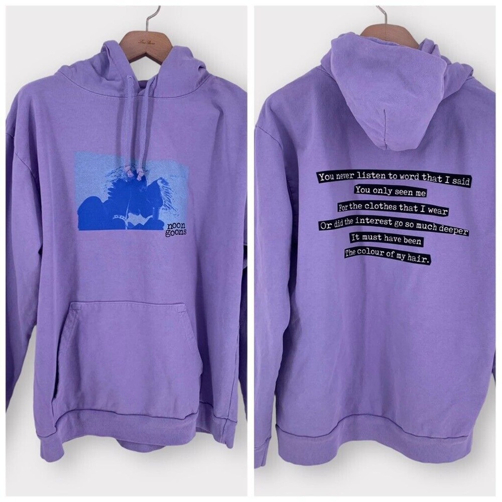 NEW Noon Goons Los Angeles Kiss Lilac Purple Hoodie L